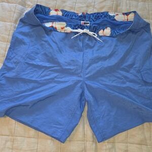 Chaps Men's XXL Swim Trunks Blue Bathing Surf Shorts 4-Pockets Swimwear Boarding